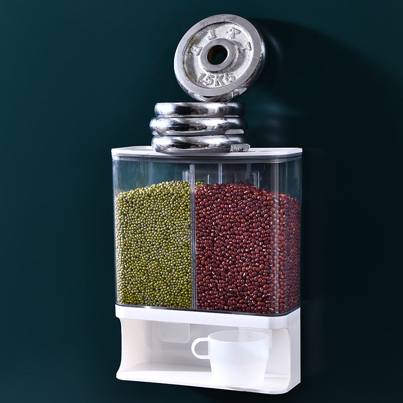 Grain Storage Box Kitchen Wall-Mounted Storage Tank Moisture-Proof Sealed Tank Cereal Dispensing Machine Grain Tank