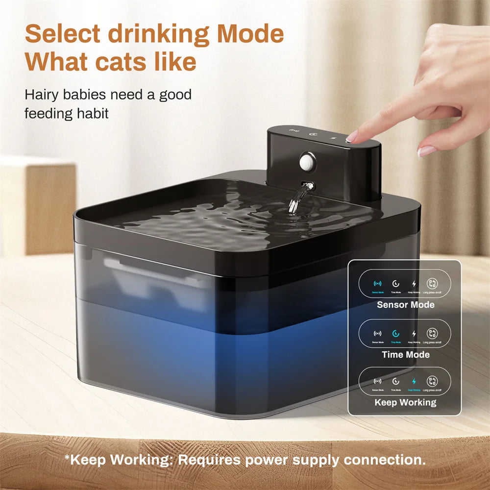 🐱 Fuente de agua automática para gatos con sensor | Inalámbrica, silenciosa y filtrada ⭐ 4.8/5 (2.000+ clientes)