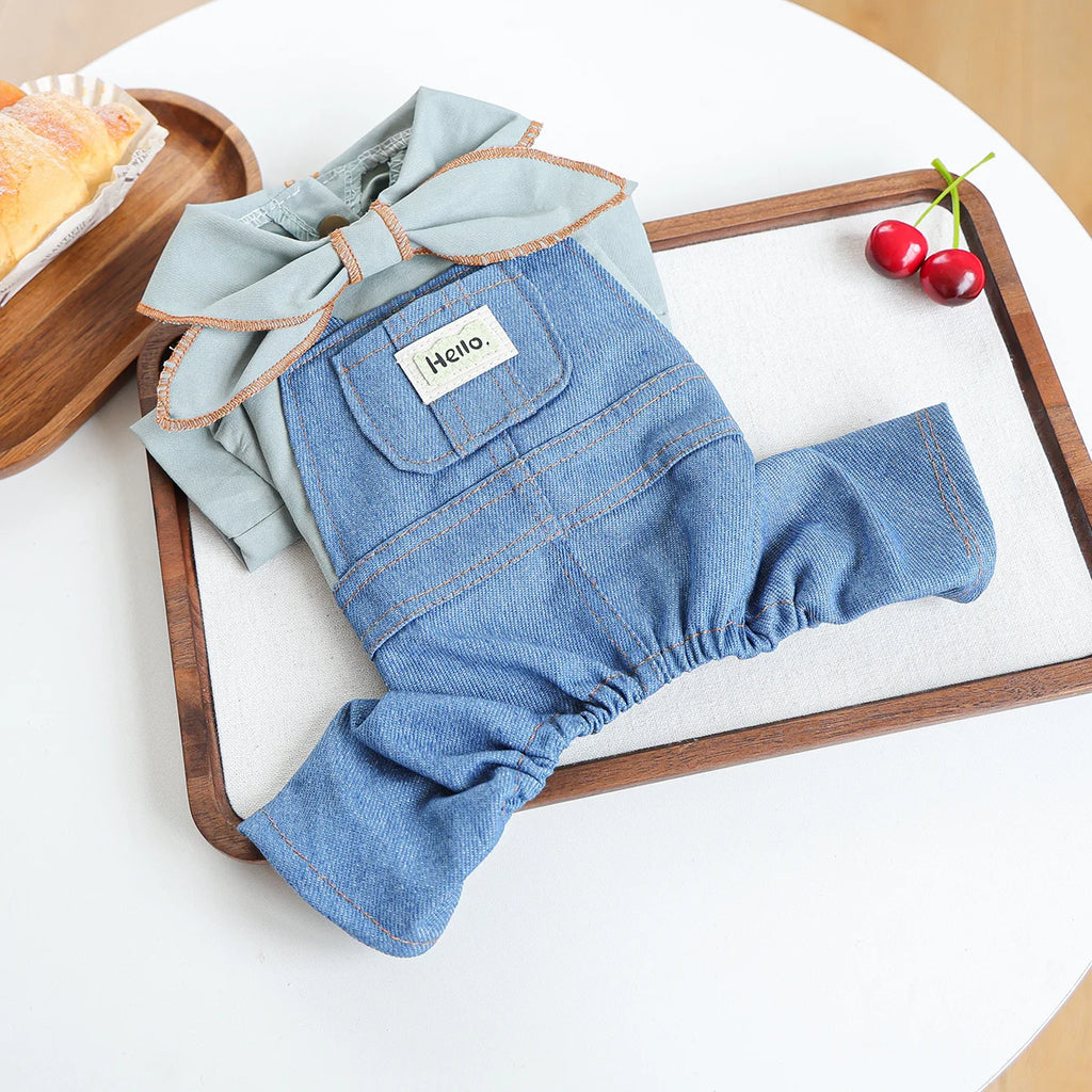 🐶 Ropa vaquera para perros estilo overall | Cómoda, transpirable y look moderno ⭐ 4.8/5 (1.200+ clientes)