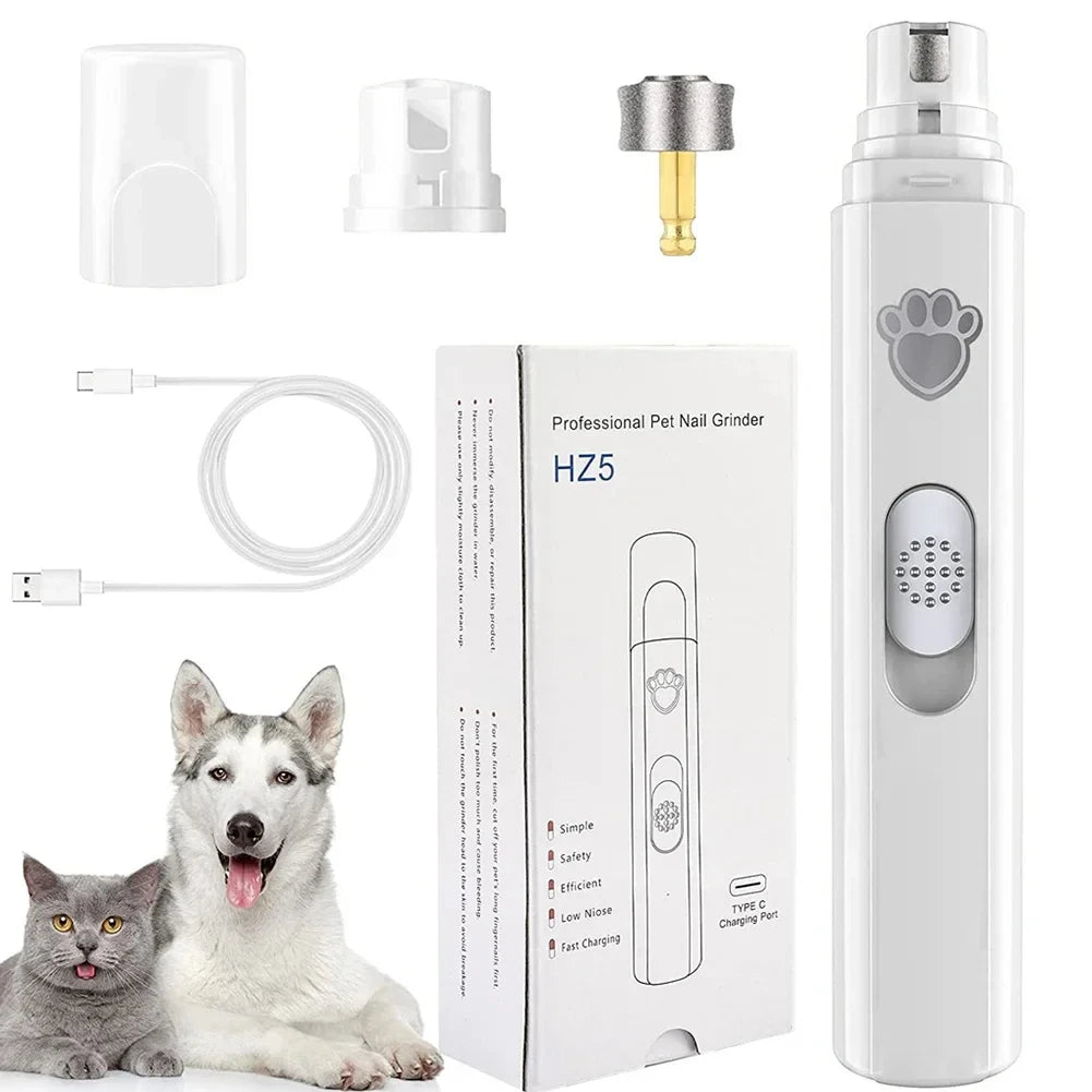 🐶 Lima eléctrica para uñas de perros | Sin dolor y sin cortes ⭐ 4.8/5 (1.200+ clientes)