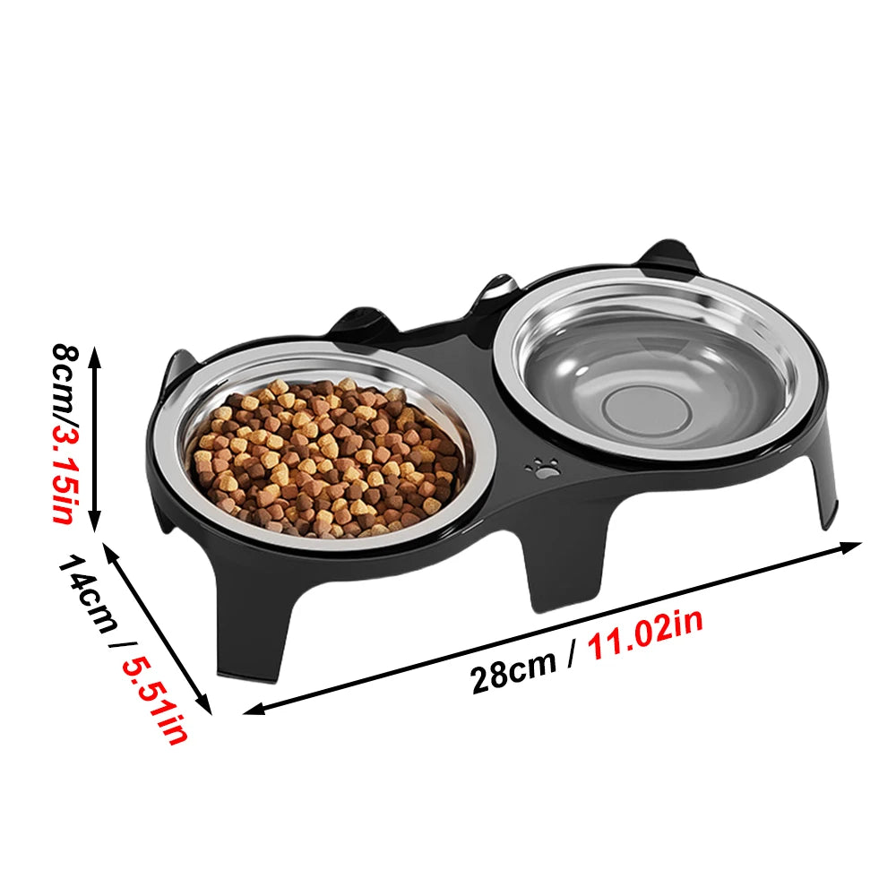 🐱 Comedero de acero inoxidable para gatos | Antivuelco, higiénico y fácil de limpiar ⭐ 4.7/5 (900+ clientes)