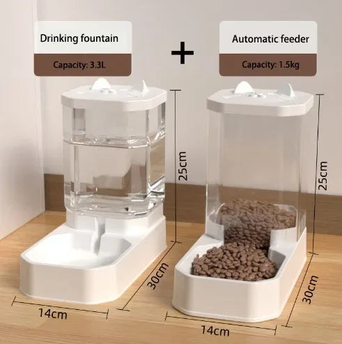 🐱 Dispensador automático de comida y agua para mascotas | Gran capacidad y sin esfuerzo ⭐ 4.7/5 (1.600+ clientes)
