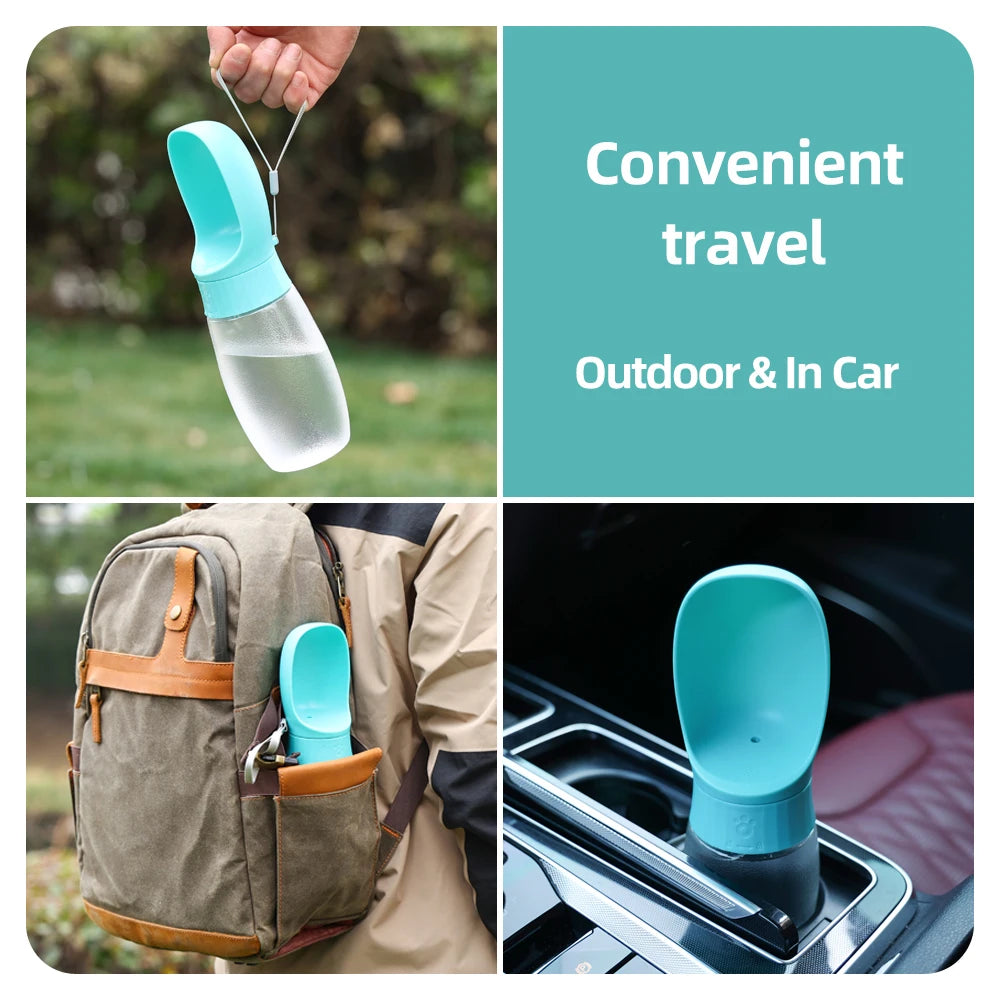 🐶 Botella de agua portátil para perros 300ml / 500ml – Ideal para paseos largos y viajes