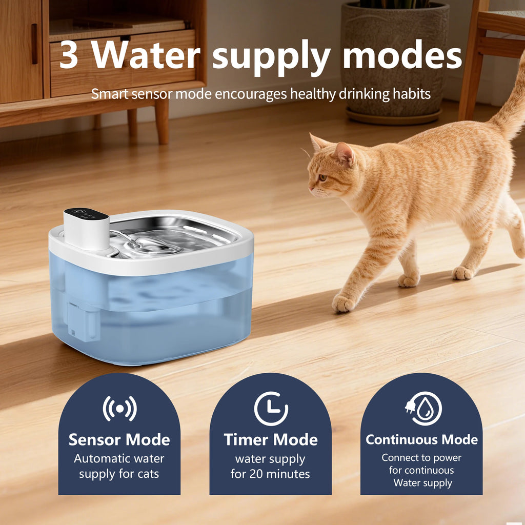 Wireless Smart Pet Water Dispenser, Automatic Pet Water Fountain, with Filte and Silent Pumpr , for Dog Cat Essentials 3.5L