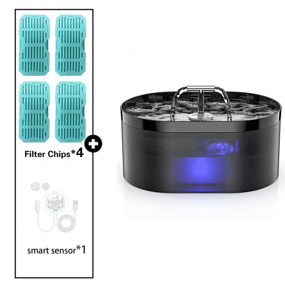 🐱 Fuente de agua automática para gatos 2.2L | Silenciosa, filtrada y siempre fresca ⭐ 4.8/5 (2.300+ clientes)