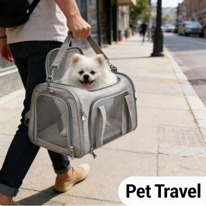 🐶 Bolsa de transporte para mascotas | Cómoda, segura y transpirable ⭐ 4.8/5 (1.200+ clientes)