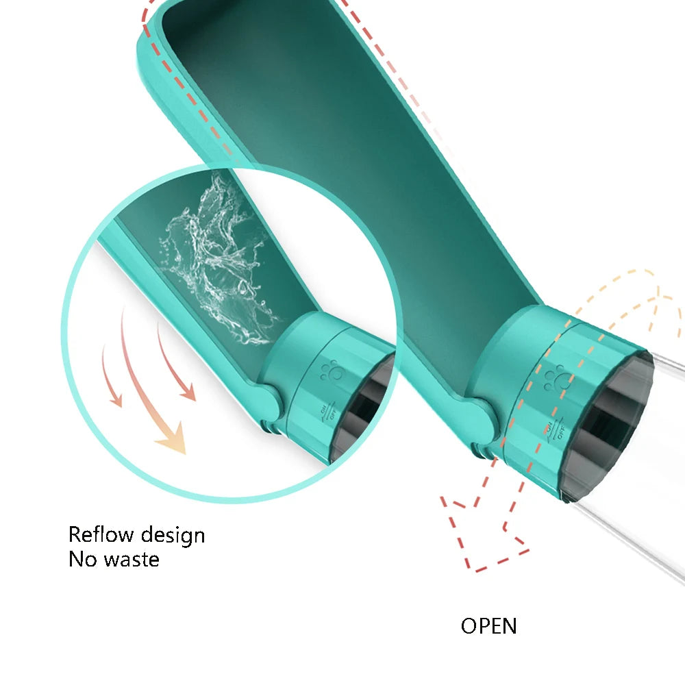 🐶 Botella portátil para perros con sistema anti-fugas – Hidratación fácil en cualquier paseo