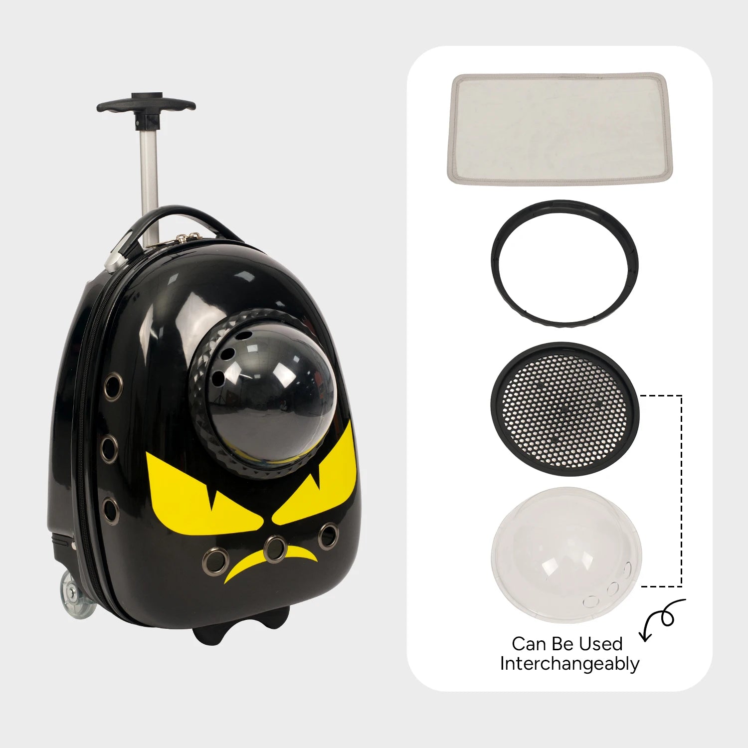 2 in 1 Cat Carrier Backpack Suitcase for Cats Dogs Small Puppy Outdoor Breathable Knapsack for Hiking Traveling
