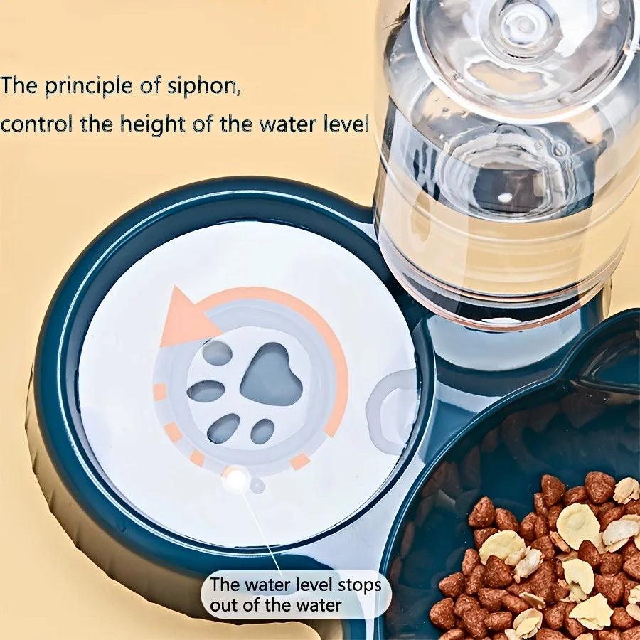 🐱 Comedero 3 en 1 para gatos con dispensador de agua | Antivuelco, inclinado y cómodo ⭐ 4.8/5 (1.500+ clientes)