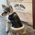 Pet Dog Jacket Autumn/Winter Thick Velvet Leather Sleeveless Vest Jacket Tank Top Integrated Coat Puppy Clothes for Small Dogs