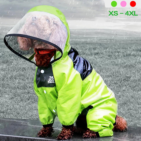 🐶 Impermeable para perros con protección total – Mantén a tu mascota seca incluso bajo la lluvia