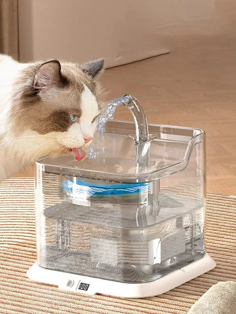 🐱 Fuente de agua automática para gatos con sensor | Inalámbrica, silenciosa y recargable ⭐ 4.8/5 (2.200+ clientes)