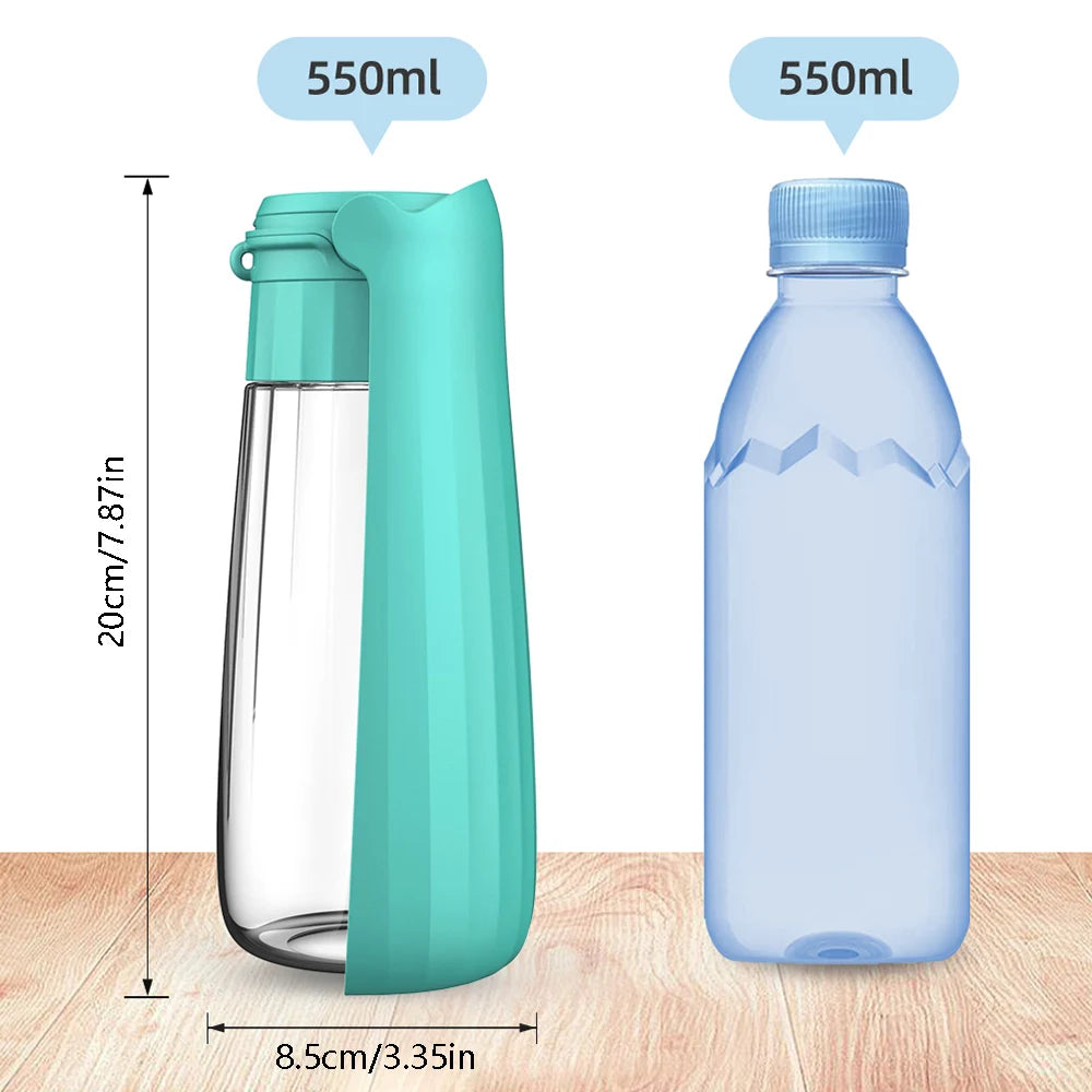 🐶 Botella portátil para perros con sistema anti-fugas – Hidratación fácil en cualquier paseo