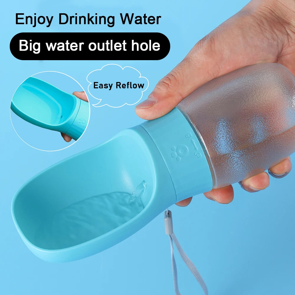 🐶 Botella de agua portátil para perros 300ml / 500ml – Ideal para paseos largos y viajes