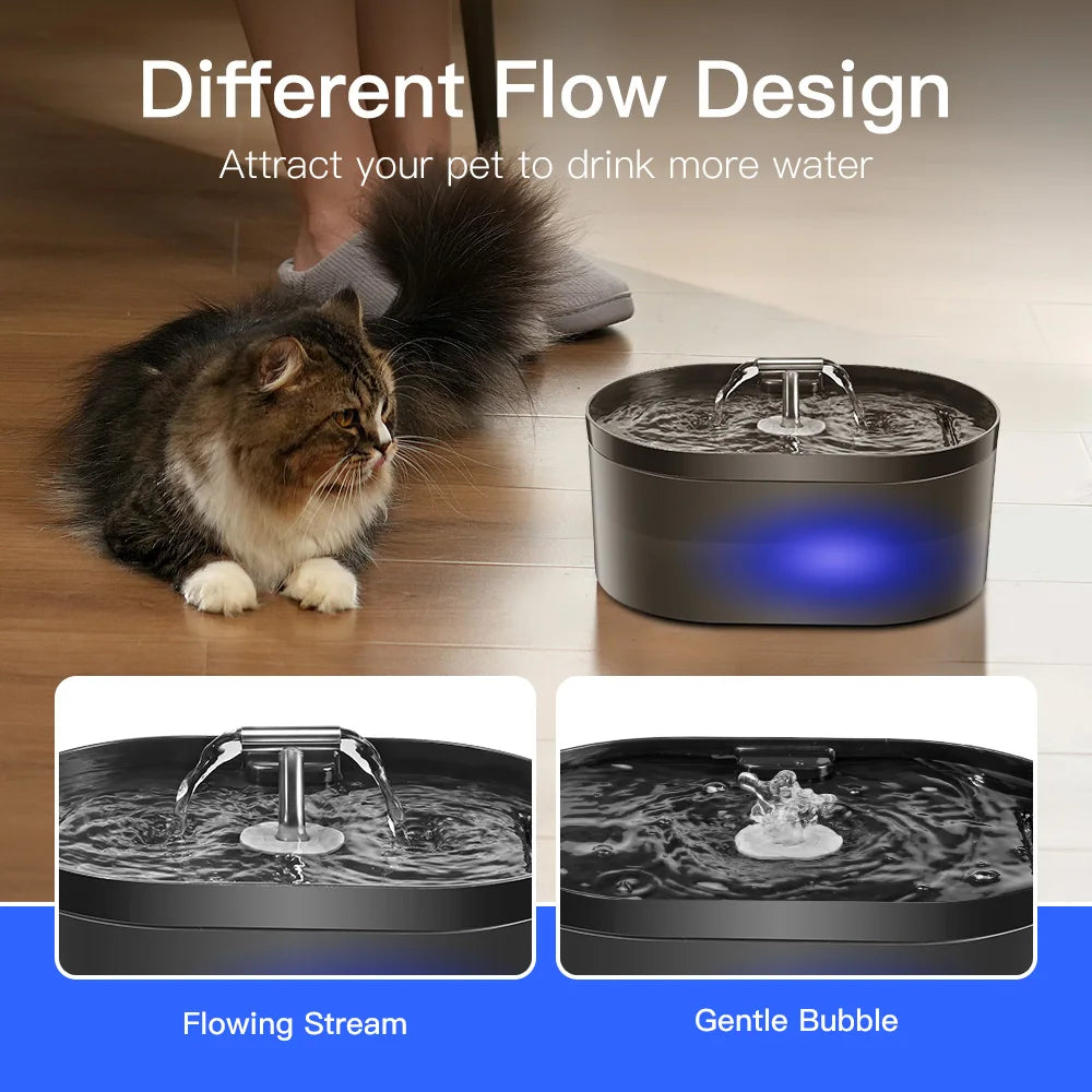 🐱 Fuente de agua automática para gatos 2.2L | Silenciosa, filtrada y siempre fresca ⭐ 4.8/5 (2.300+ clientes)