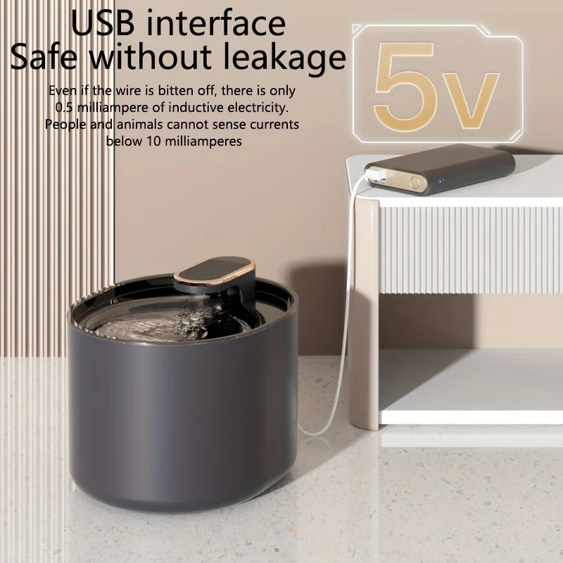 3L USB Pet Water Dispenser Silent Intelligent Filter Automatic Circulation Battery-Free Cat Dog Drinking Water Machine