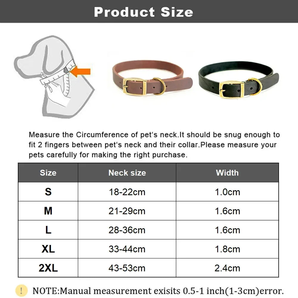 🐶 Collar de cuero para perros resistente y elegante – Control total con máxima comodidad