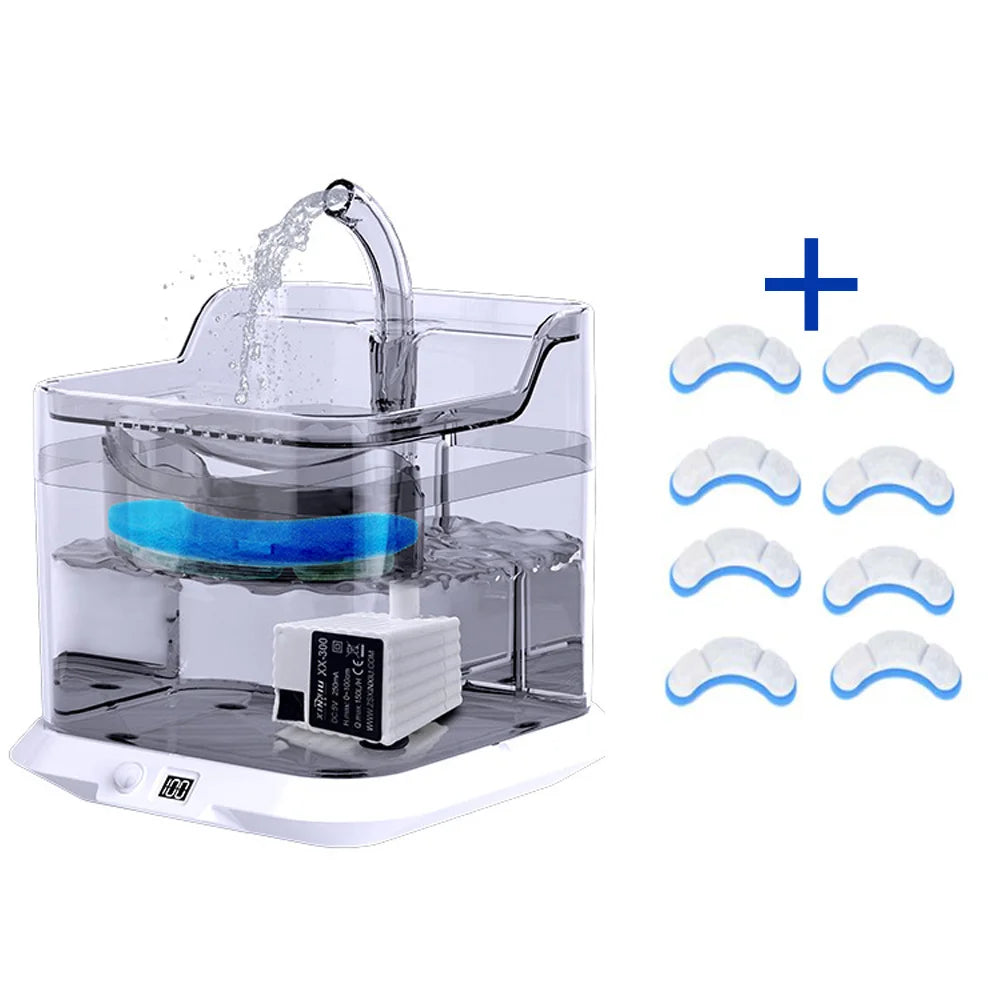🐱 Fuente de agua automática para gatos con sensor | Inalámbrica, silenciosa y recargable ⭐ 4.8/5 (2.200+ clientes)