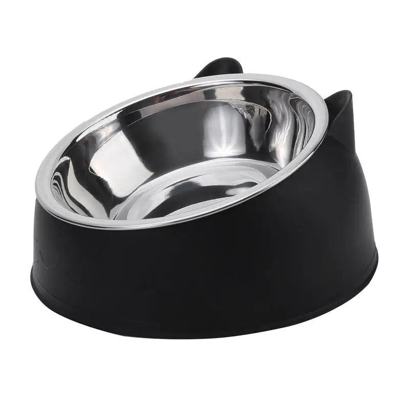 🐱 Comedero inclinado para gatos de acero inoxidable | Antivuelco, cómodo y duradero ⭐ 4.8/5 (2.100+ clientes)