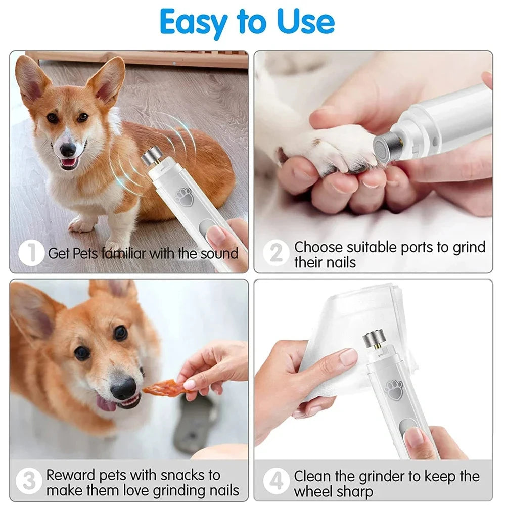 🐶 Lima eléctrica para uñas de perros | Sin dolor y sin cortes ⭐ 4.8/5 (1.200+ clientes)