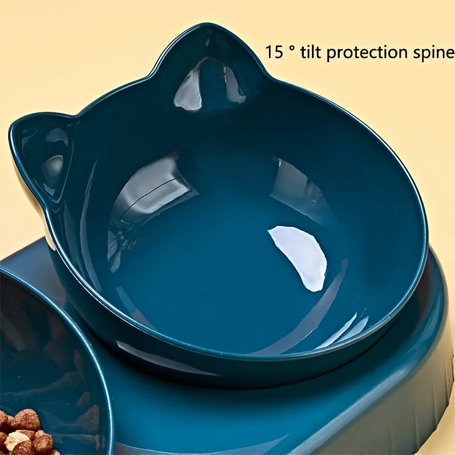 🐱 Comedero 3 en 1 para gatos con dispensador de agua | Antivuelco, inclinado y cómodo ⭐ 4.8/5 (1.500+ clientes)