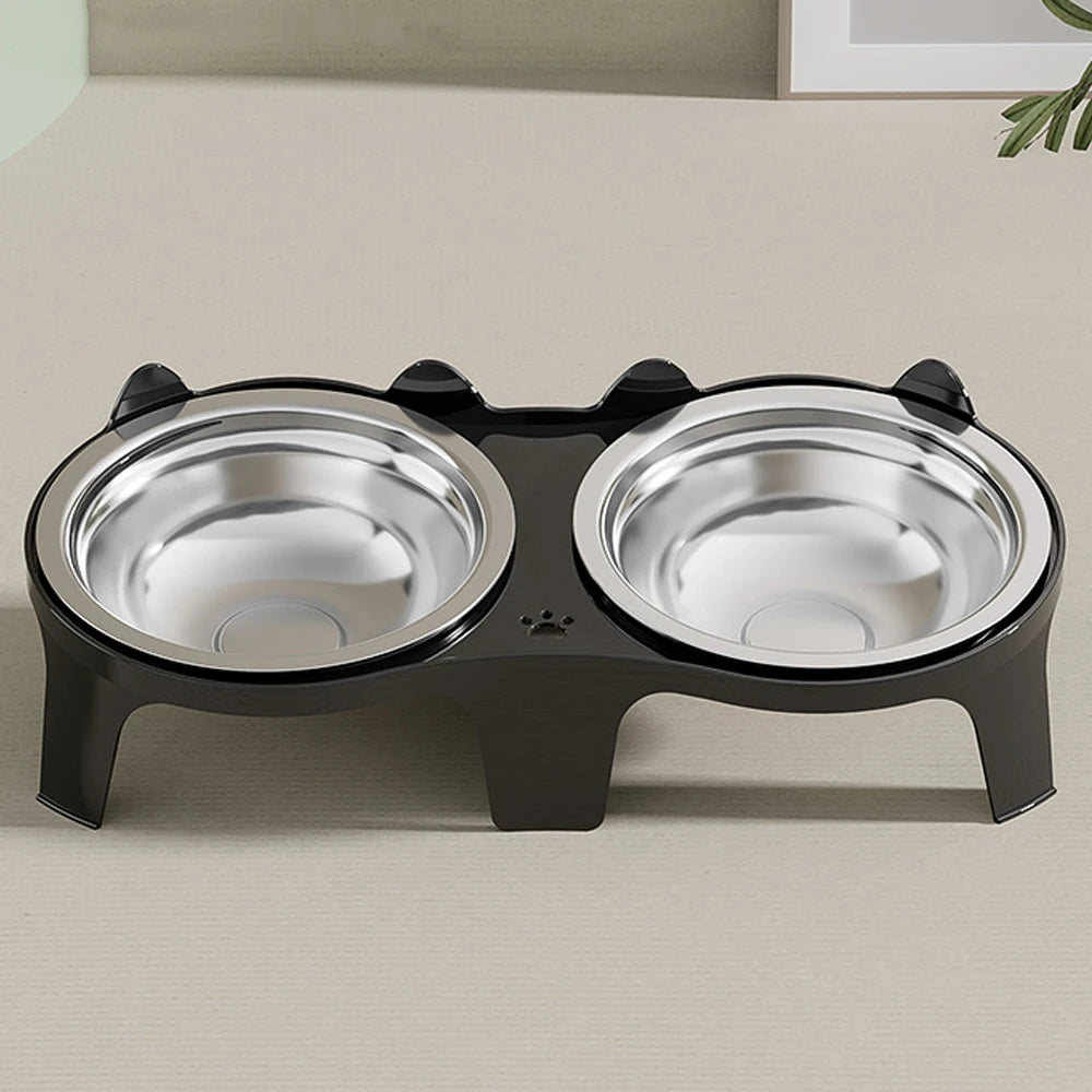 🐱 Comedero de acero inoxidable para gatos | Antivuelco, higiénico y fácil de limpiar ⭐ 4.7/5 (900+ clientes)