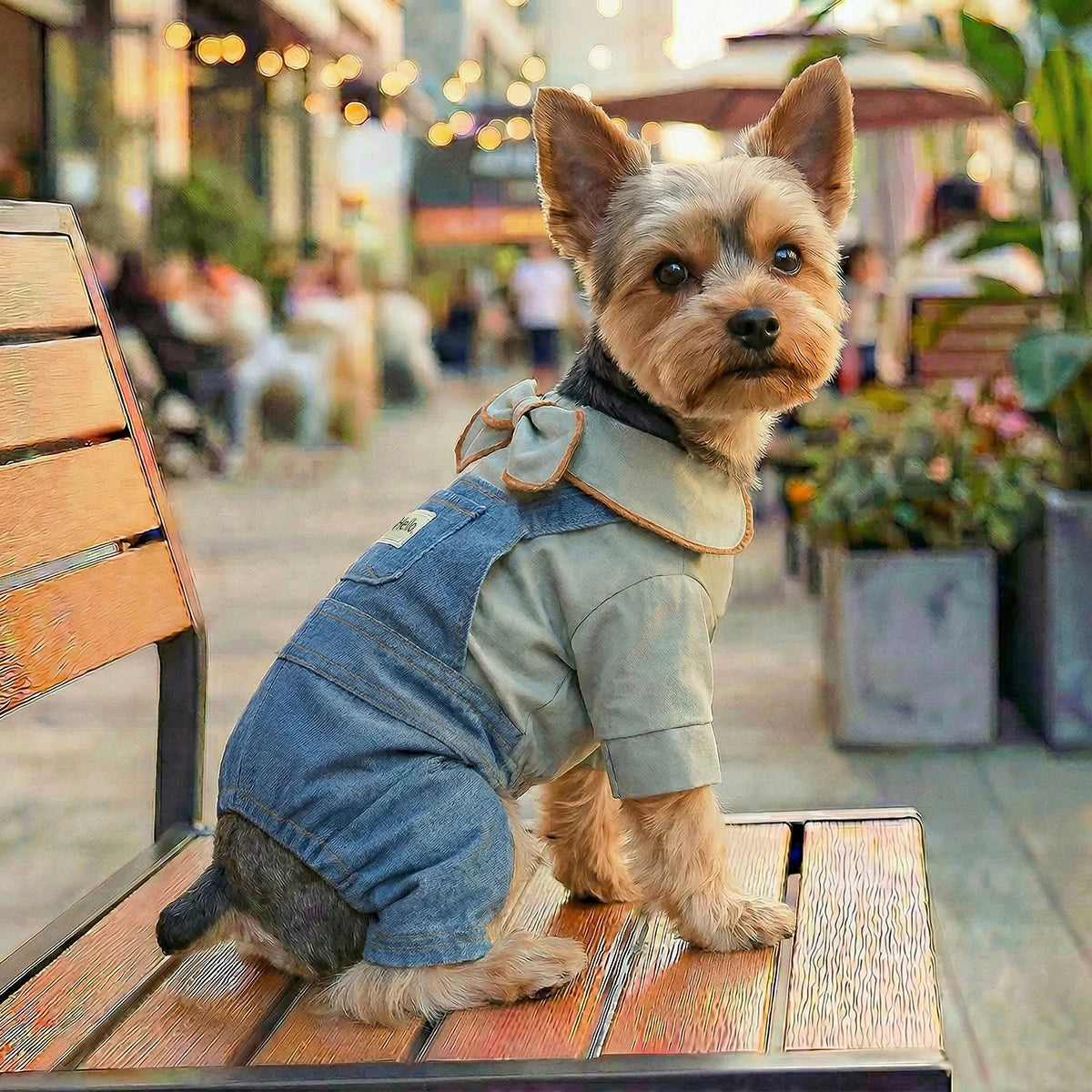 🐶 Ropa vaquera para perros estilo overall | Cómoda, transpirable y look moderno ⭐ 4.8/5 (1.200+ clientes)