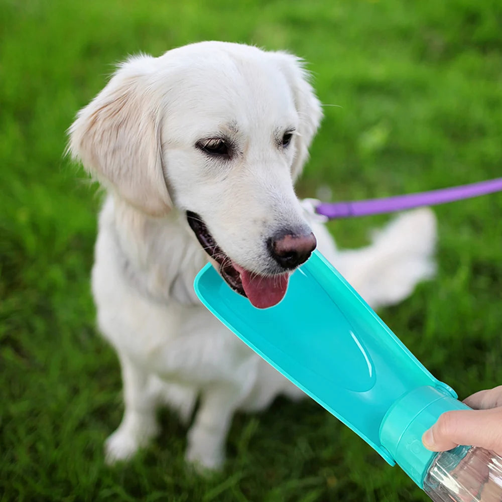 🐶 Botella portátil para perros con sistema anti-fugas – Hidratación fácil en cualquier paseo