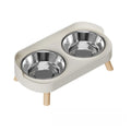 🐱 Comedero doble elevado para gatos de acero inoxidable | Antivuelco, cómodo y limpio ⭐ 4.8/5 (1.700+ clientes)