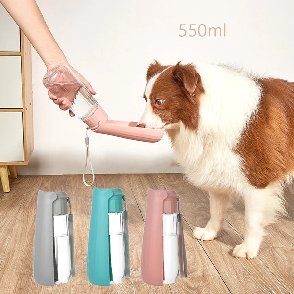 🐶 Botella portátil para perros con sistema anti-fugas – Hidratación fácil en cualquier paseo