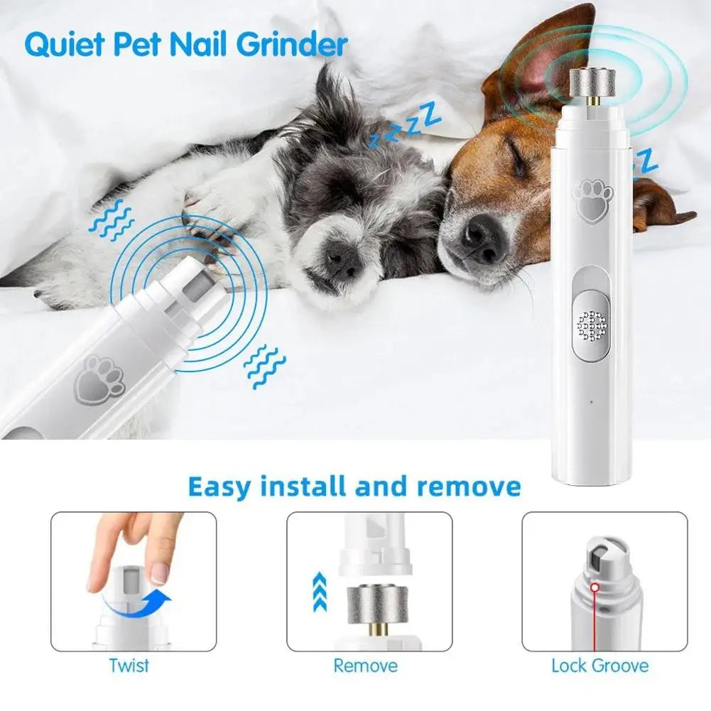 🐶 Lima eléctrica para uñas de perros | Sin dolor y sin cortes ⭐ 4.8/5 (1.200+ clientes)