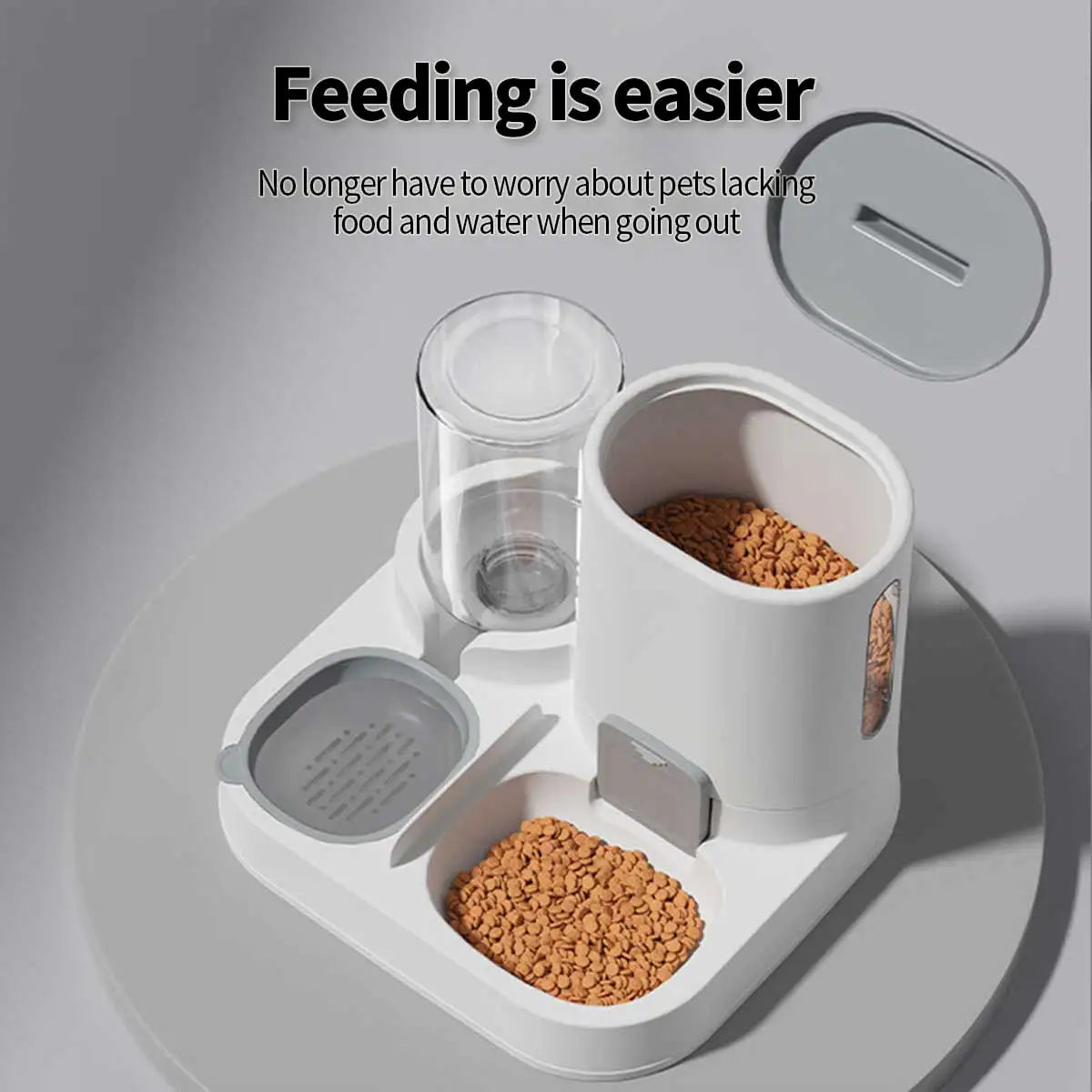 🐱 Comedero automático para gatos con dispensador de agua | Práctico, limpio y gran capacidad ⭐ 4.7/5 (1.100+ clientes)