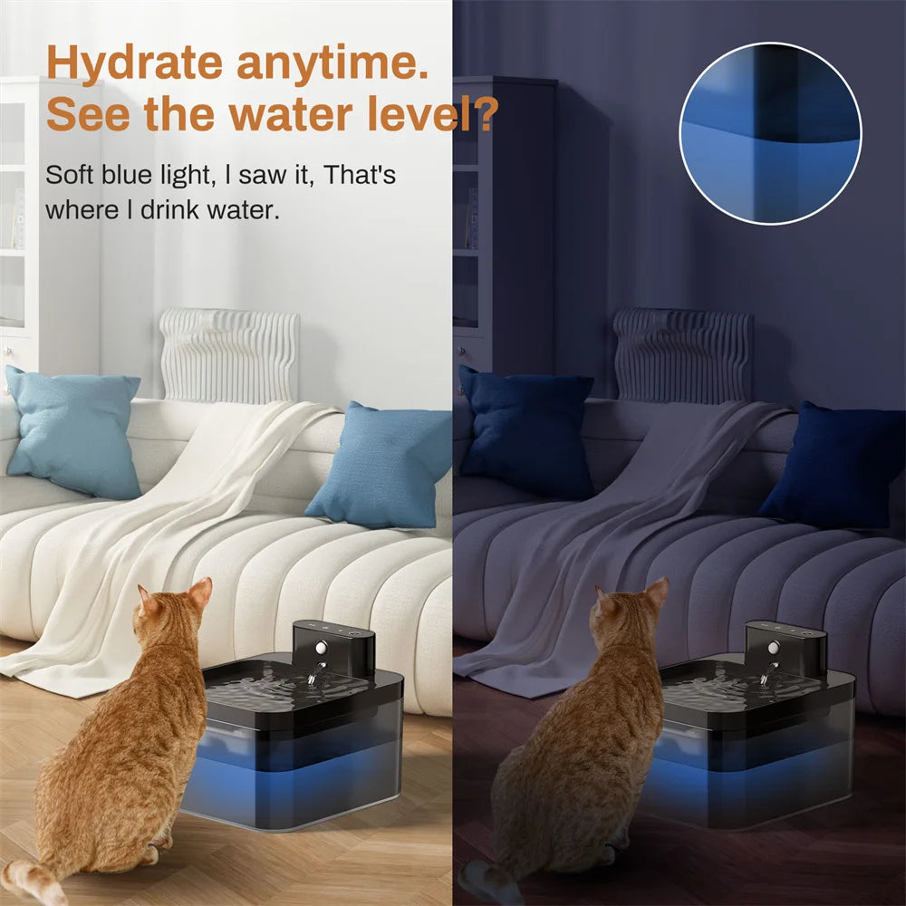 🐱 Fuente de agua automática para gatos con sensor | Inalámbrica, silenciosa y filtrada ⭐ 4.8/5 (2.000+ clientes)