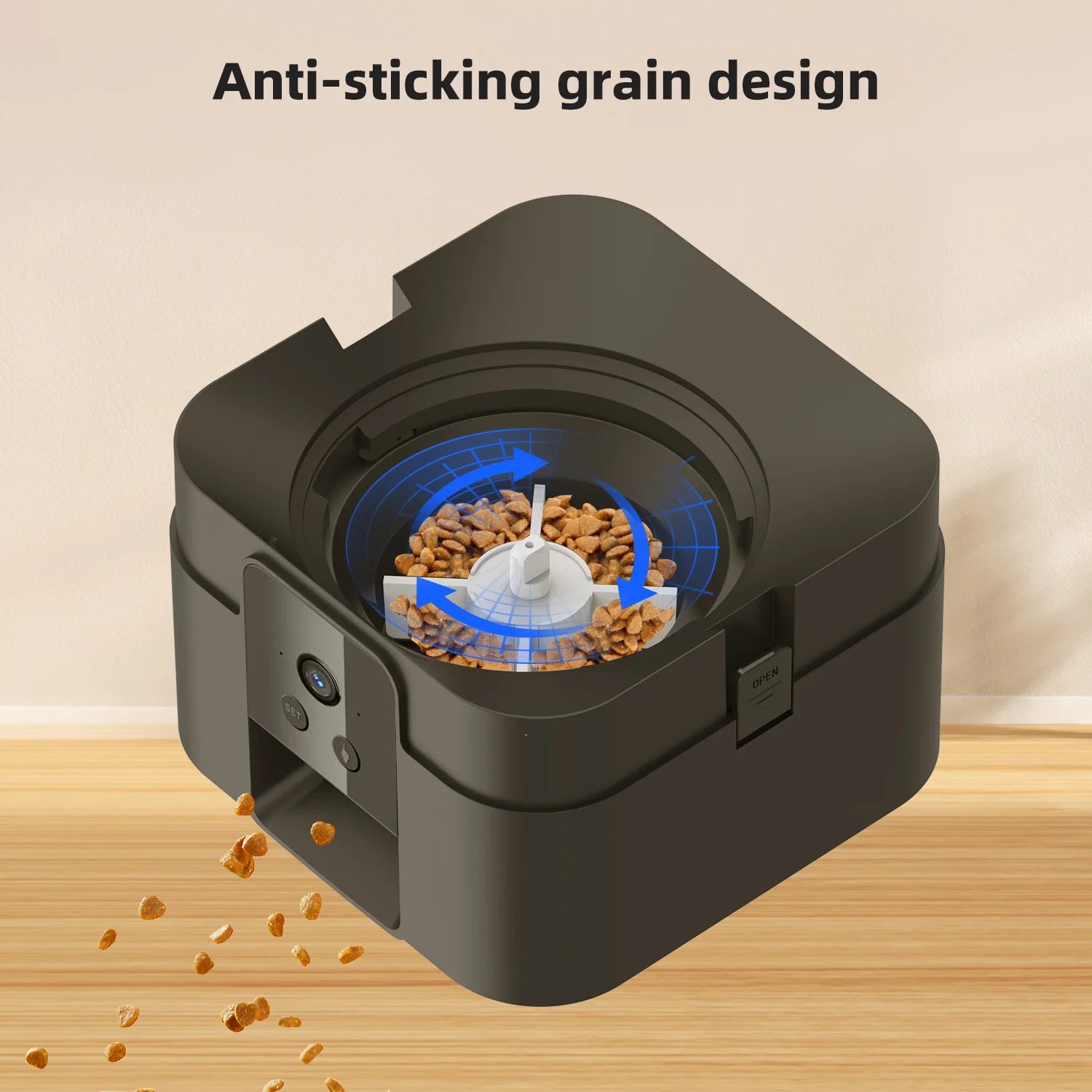 2L Automatic Pet Feeder Cat Smart Pet Feeder Wi-Fi & Camera Controlled feeder Dog & Cat Food Dispenser Remote App (No 5V 2A plug