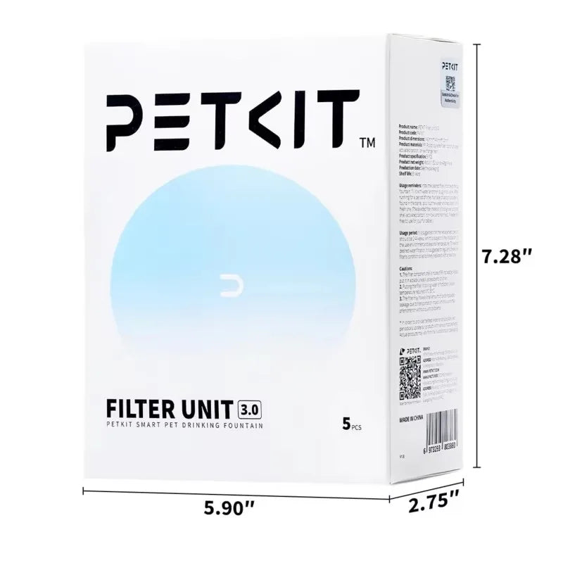 PETKIT Upgraded Filter Units 3.0for Pet Water Fountains Eversweet 2S/3/3Pro,Eversweet Solo/Solo SE&CYBERTAIL, Replacement Filter
