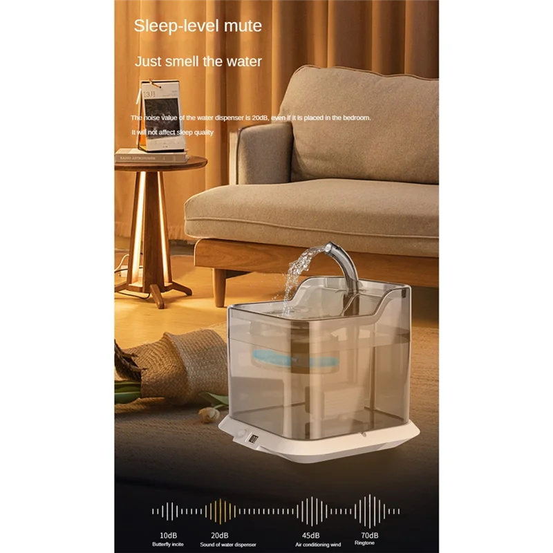 🐱🇺🇸Fuente de agua inteligente para gatos 3L con sensor | Silenciosa, automática y premium ⭐ 4.8/5 (2.800+ clientes)