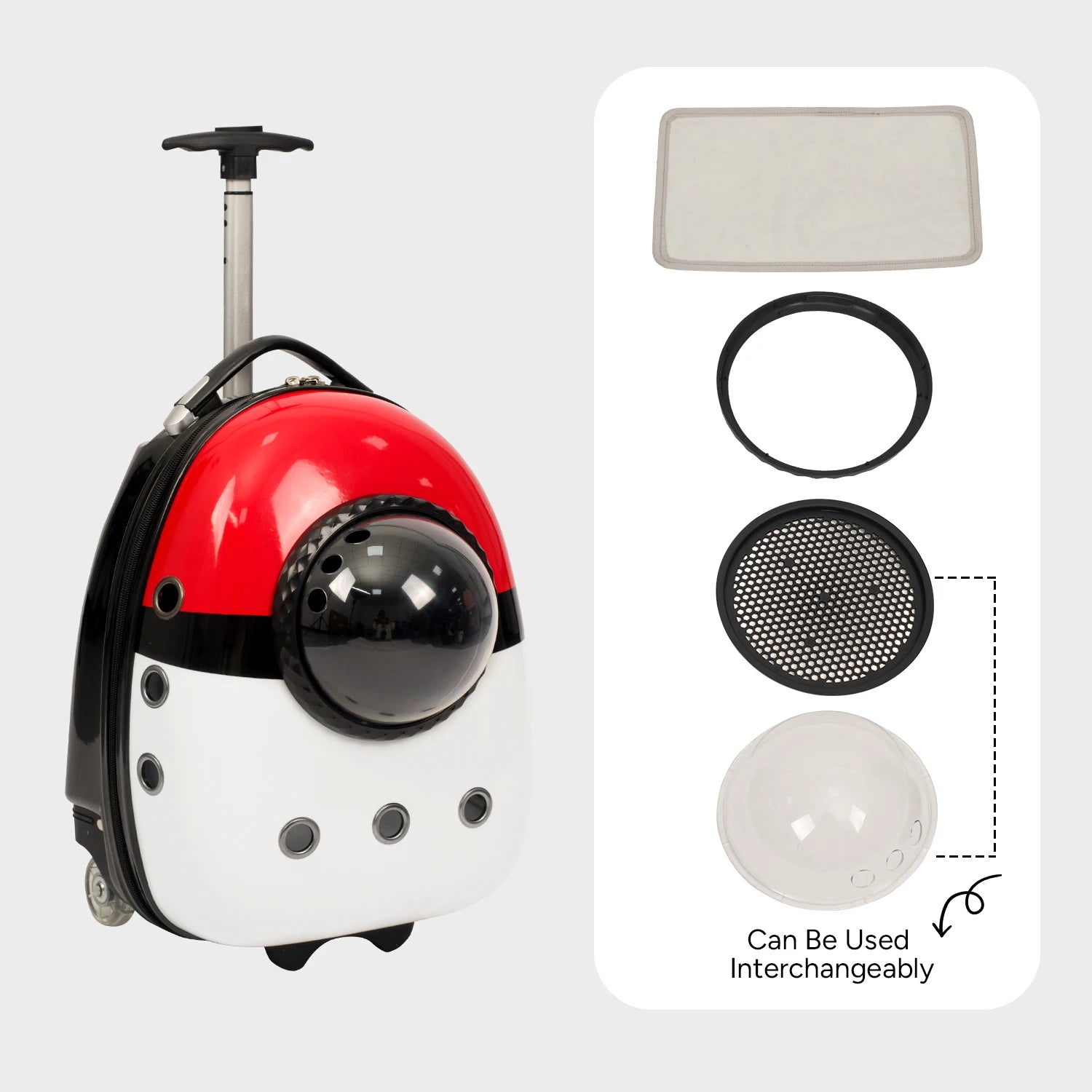 2 in 1 Cat Carrier Backpack Suitcase for Cats Dogs Small Puppy Outdoor Breathable Knapsack for Hiking Traveling