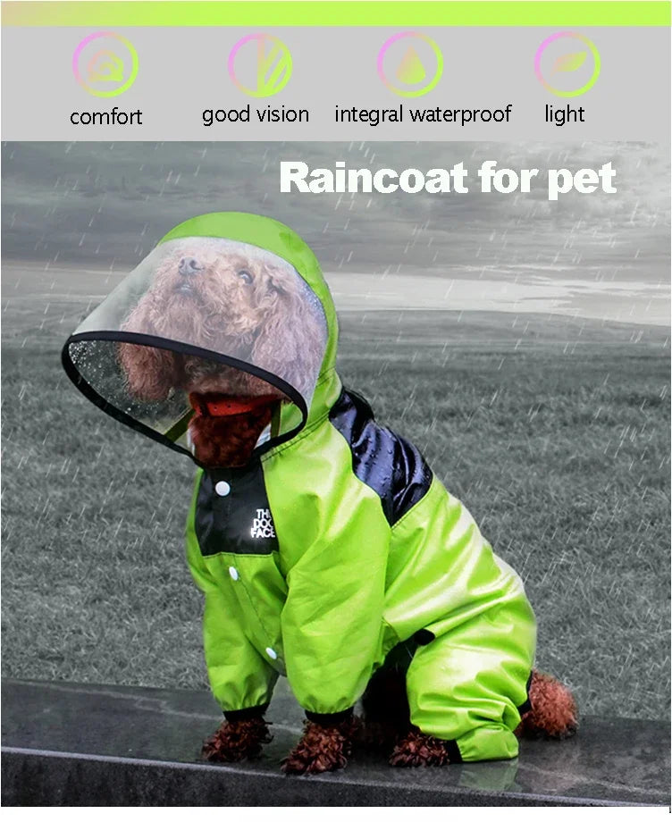 🐶 Impermeable para perros con protección total – Mantén a tu mascota seca incluso bajo la lluvia