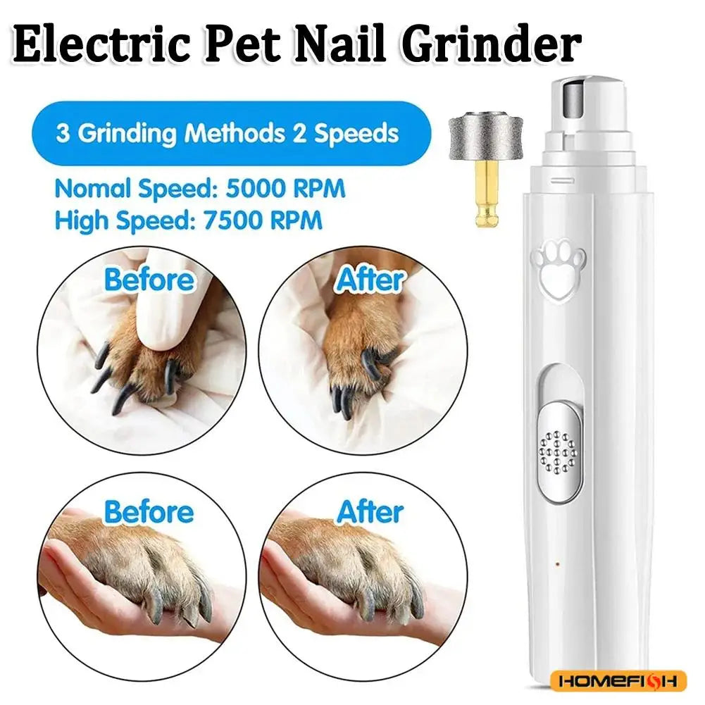 🐶 Lima eléctrica para uñas de perros | Sin dolor y sin cortes ⭐ 4.8/5 (1.200+ clientes)