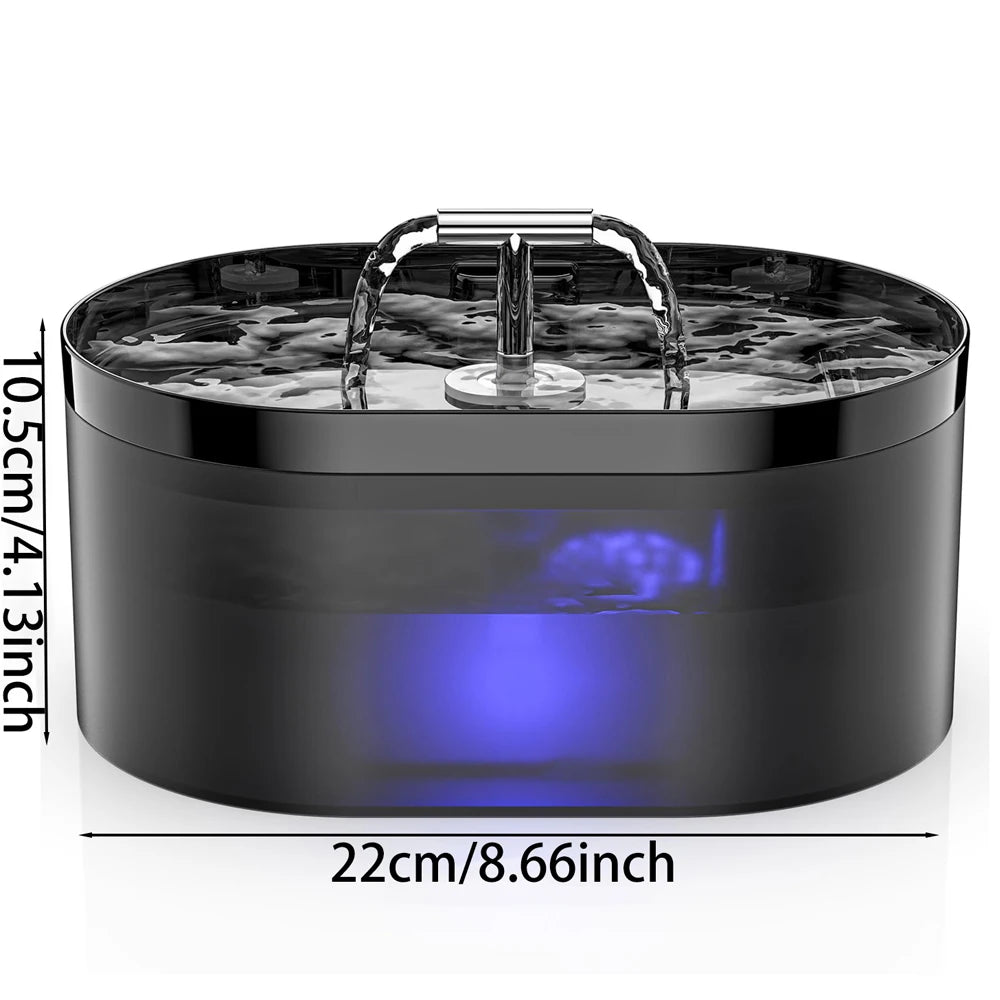 🐱 Fuente de agua automática para gatos 2.2L | Silenciosa, filtrada y siempre fresca ⭐ 4.8/5 (2.300+ clientes)